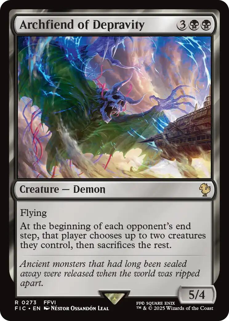 Archfiend of Depravity (Surge Foil) [FINAL FANTASY Commander] | Shuffle n Cut Hobbies & Games