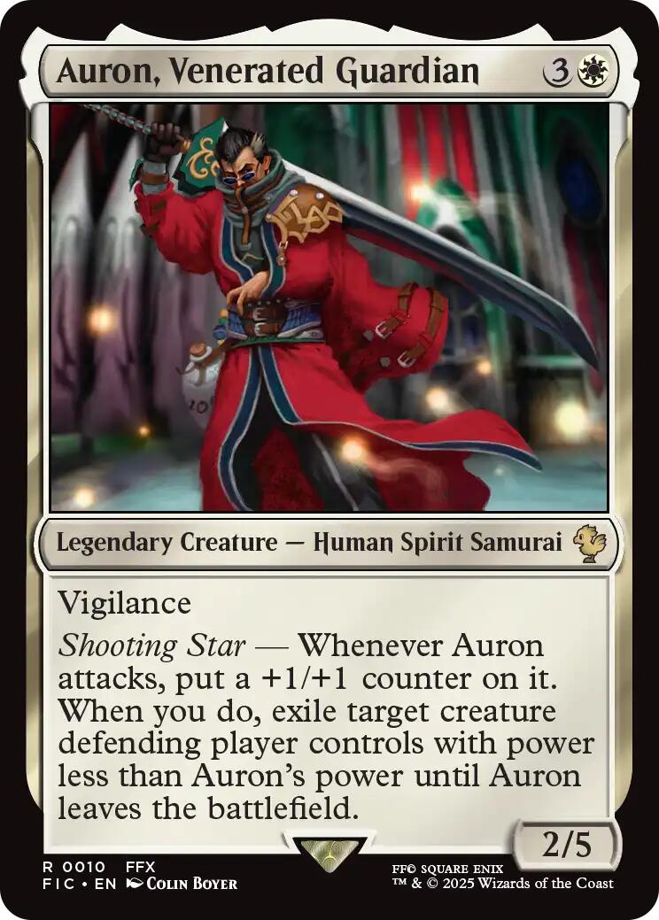 Auron, Venerated Guardian (Surge Foil) [FINAL FANTASY Commander] | Shuffle n Cut Hobbies & Games