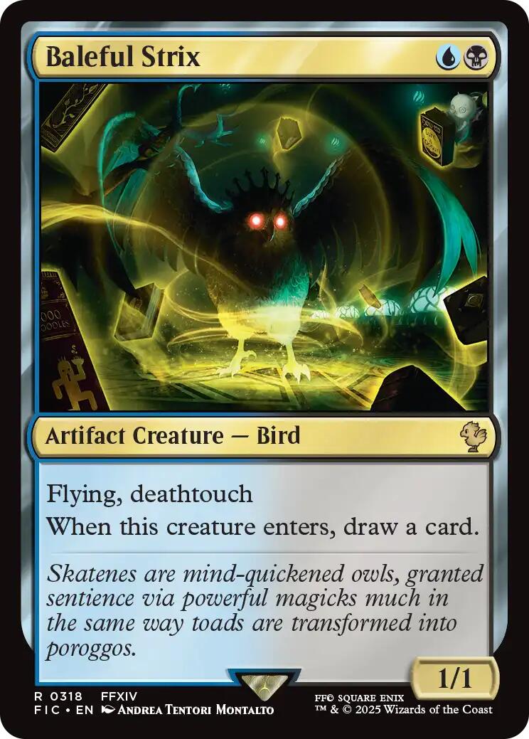 Baleful Strix (Surge Foil) [FINAL FANTASY Commander] | Shuffle n Cut Hobbies & Games