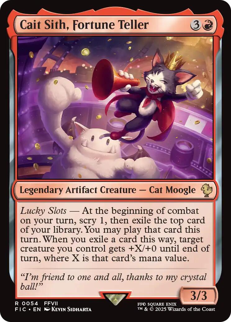 Cait Sith, Fortune Teller (Surge Foil) [FINAL FANTASY Commander] | Shuffle n Cut Hobbies & Games