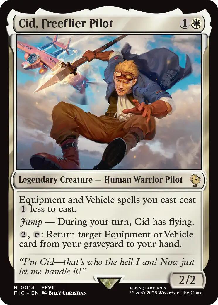 Cid, Freeflier Pilot (Surge Foil) [FINAL FANTASY Commander] | Shuffle n Cut Hobbies & Games