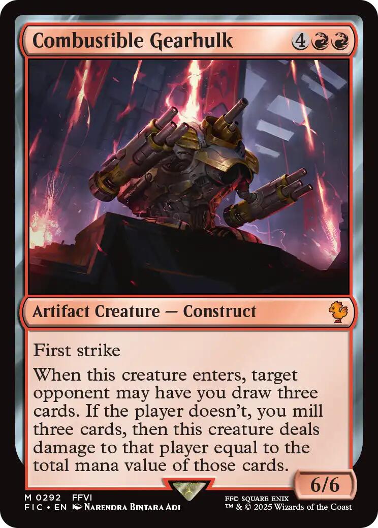 Combustible Gearhulk (Surge Foil) [FINAL FANTASY Commander] | Shuffle n Cut Hobbies & Games