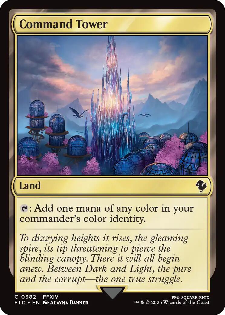 Command Tower (0382) (Surge Foil) [FINAL FANTASY Commander] | Shuffle n Cut Hobbies & Games
