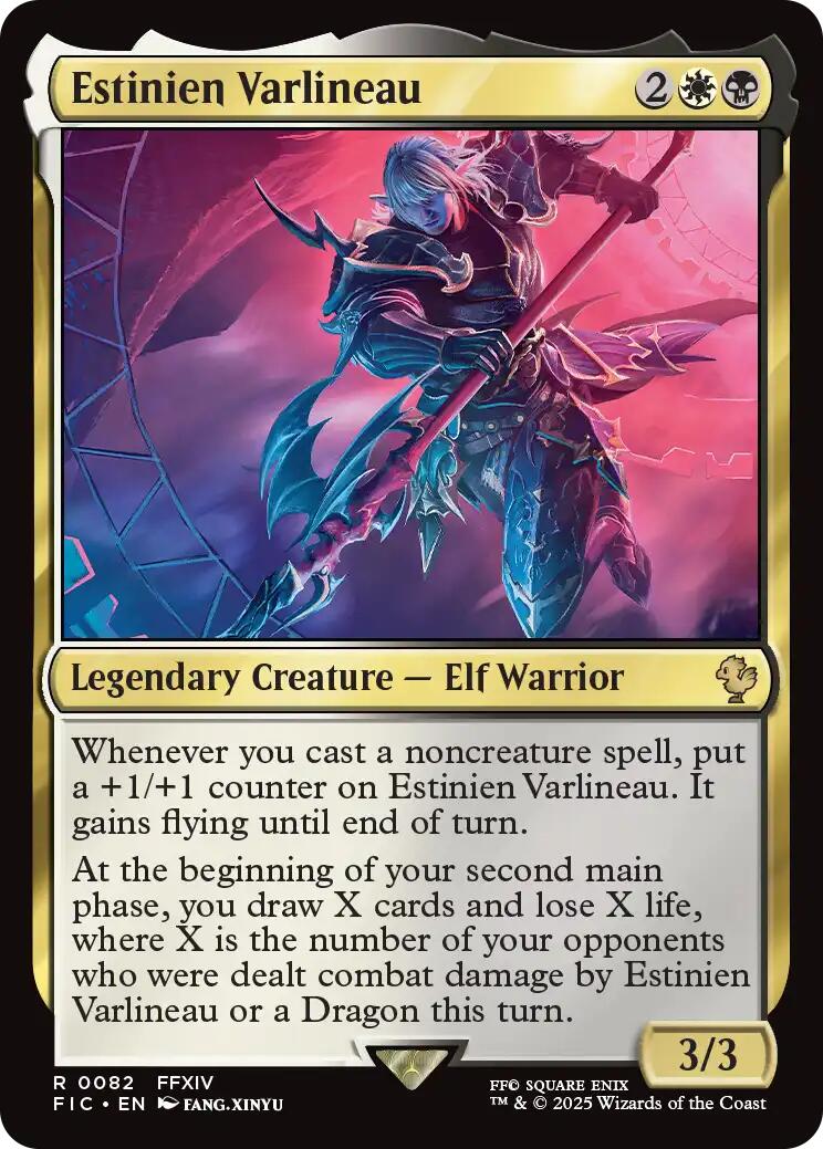 Estinien Varlineau (Surge Foil) [FINAL FANTASY Commander] | Shuffle n Cut Hobbies & Games