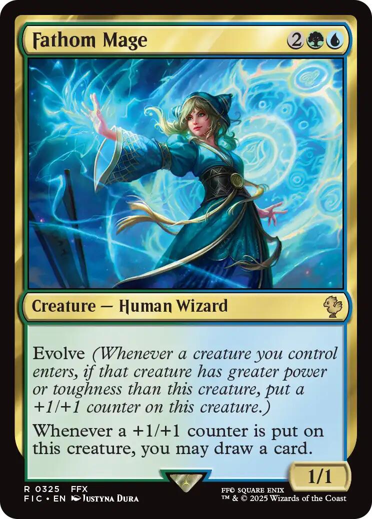 Fathom Mage (Surge Foil) [FINAL FANTASY Commander] | Shuffle n Cut Hobbies & Games