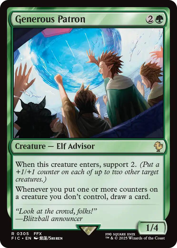 Generous Patron (Surge Foil) [FINAL FANTASY Commander] | Shuffle n Cut Hobbies & Games