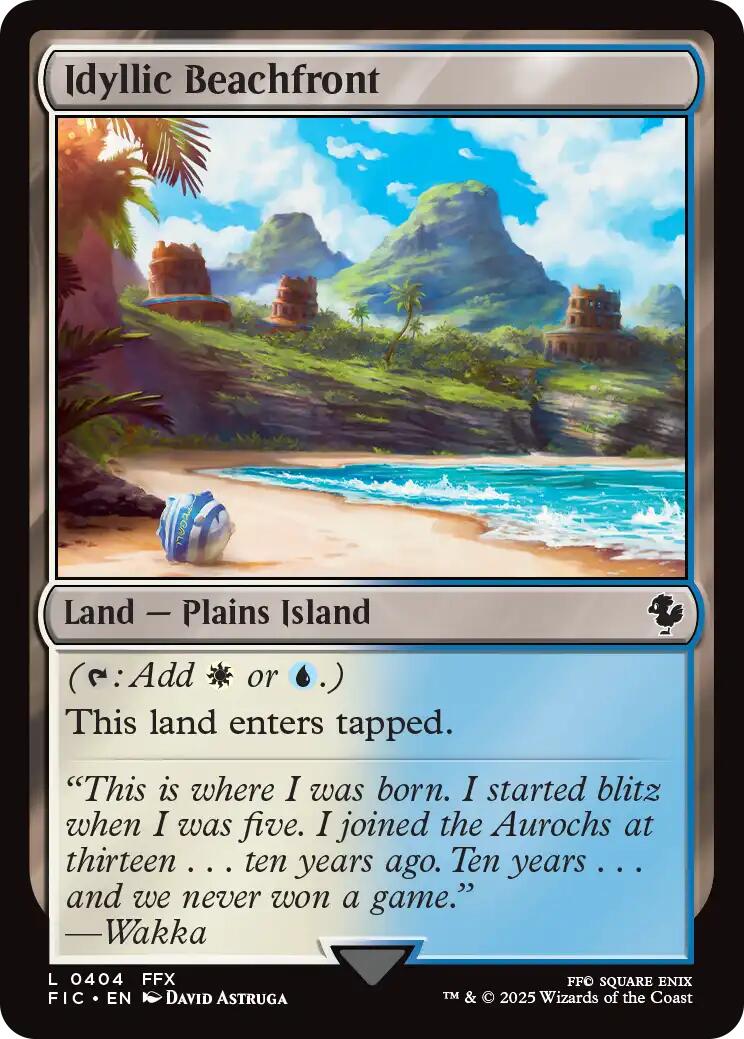 Idyllic Beachfront (Surge Foil) [FINAL FANTASY Commander] | Shuffle n Cut Hobbies & Games