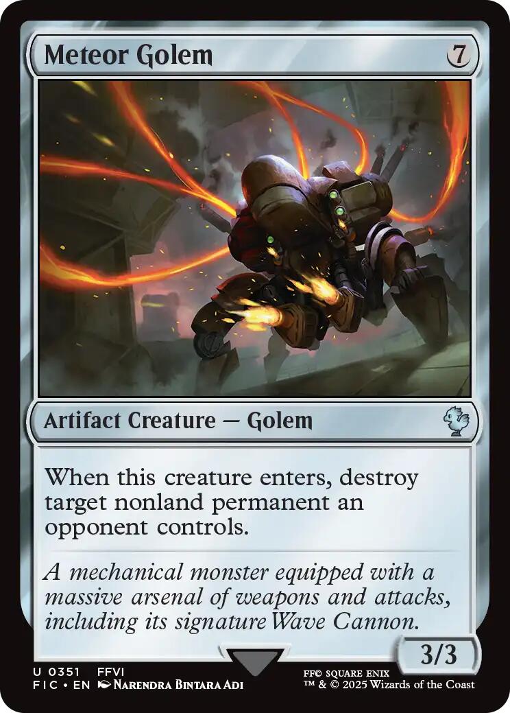 Meteor Golem (Surge Foil) [FINAL FANTASY Commander] | Shuffle n Cut Hobbies & Games