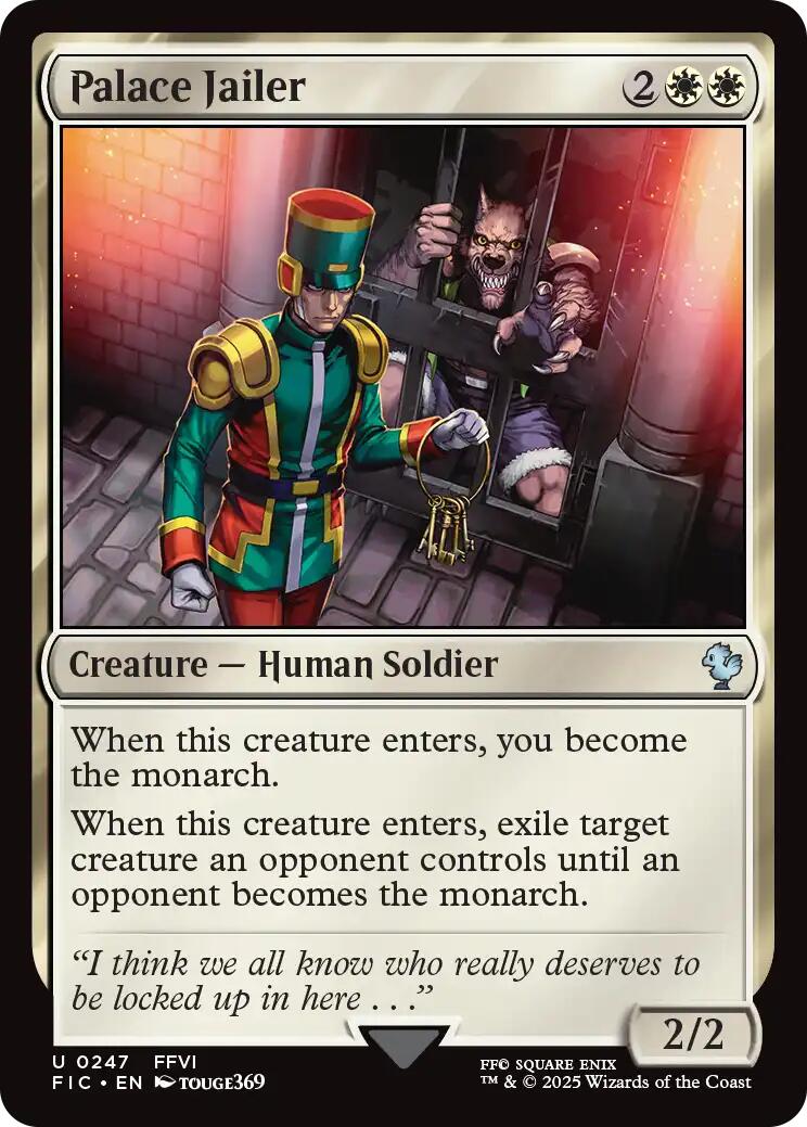Palace Jailer (Surge Foil) [FINAL FANTASY Commander] | Shuffle n Cut Hobbies & Games