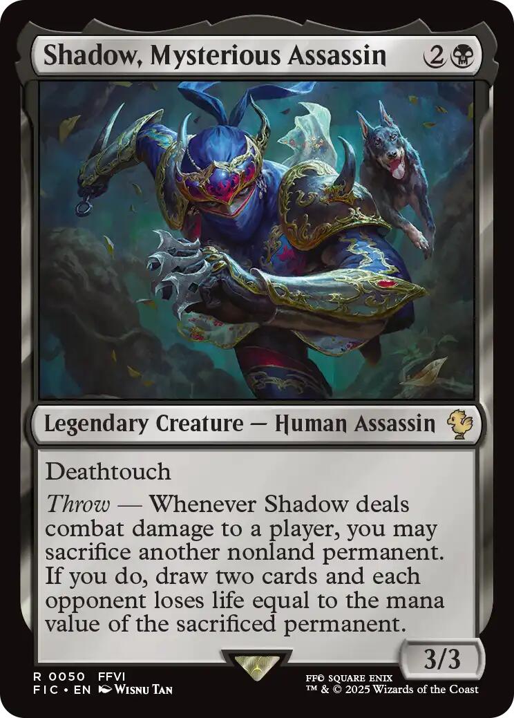 Shadow, Mysterious Assassin (Surge Foil) [FINAL FANTASY Commander] | Shuffle n Cut Hobbies & Games