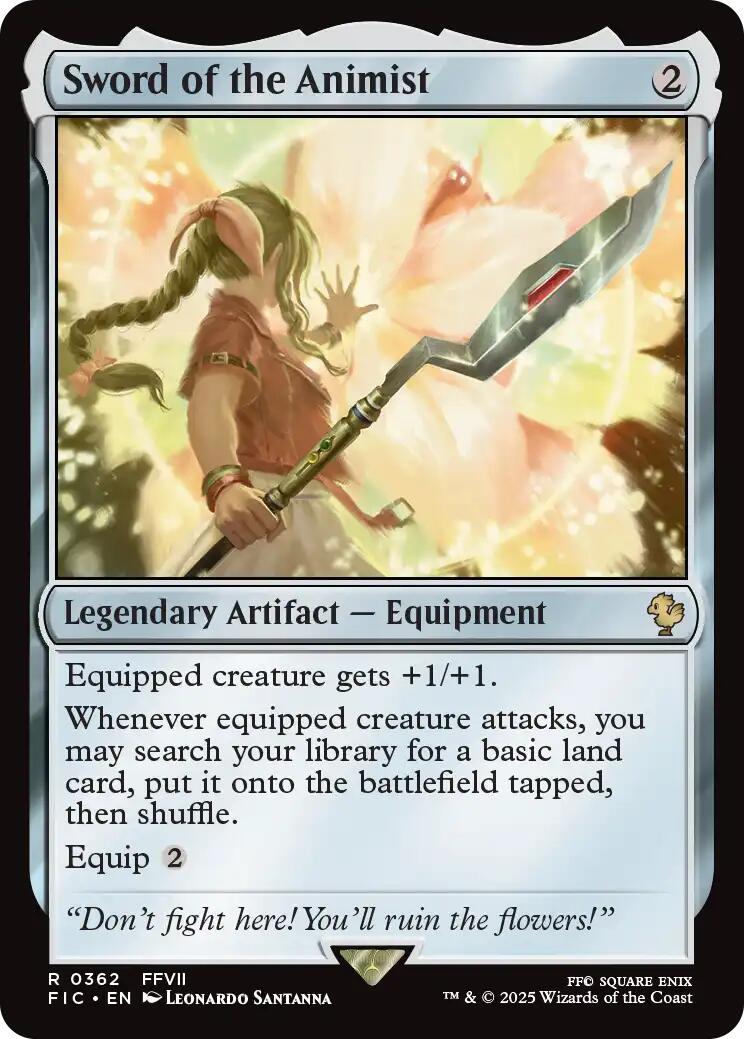 Sword of the Animist (Surge Foil) [FINAL FANTASY Commander] | Shuffle n Cut Hobbies & Games