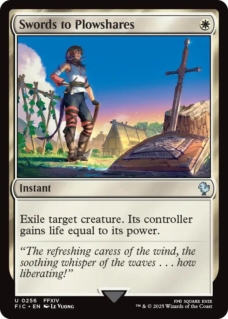 Swords to Plowshares (Surge Foil) [FINAL FANTASY Commander] | Shuffle n Cut Hobbies & Games