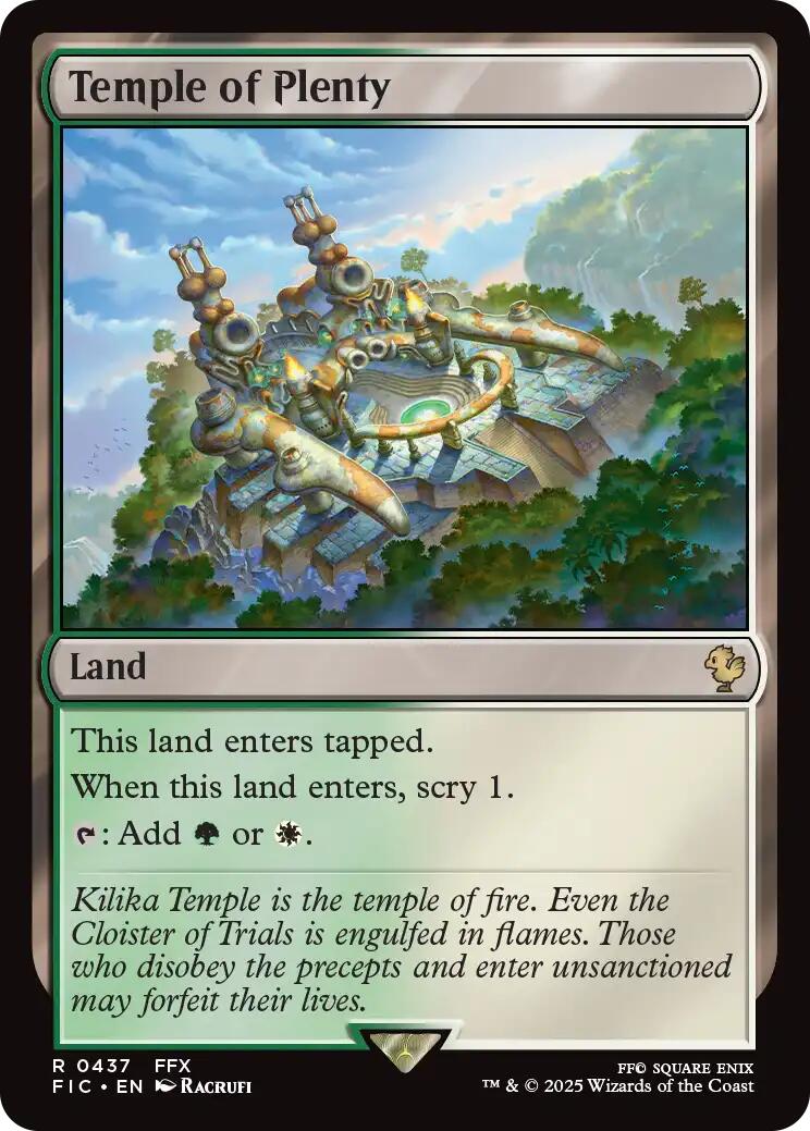 Temple of Plenty (Surge Foil) [FINAL FANTASY Commander] | Shuffle n Cut Hobbies & Games