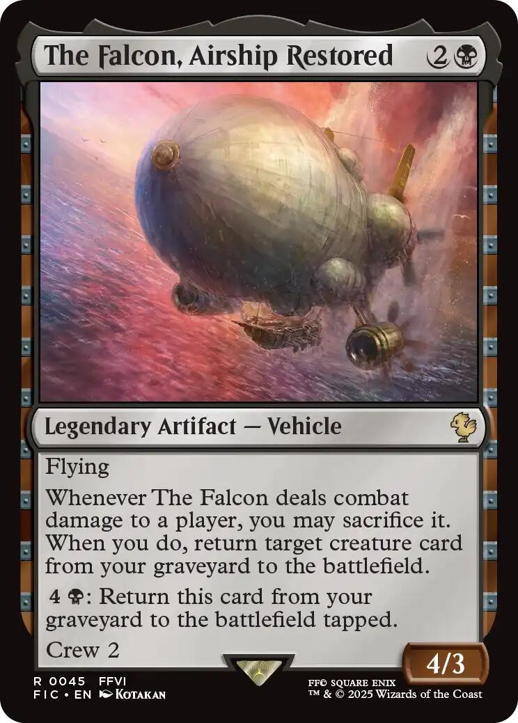 The Falcon, Airship Restored (Surge Foil) [FINAL FANTASY Commander] | Shuffle n Cut Hobbies & Games