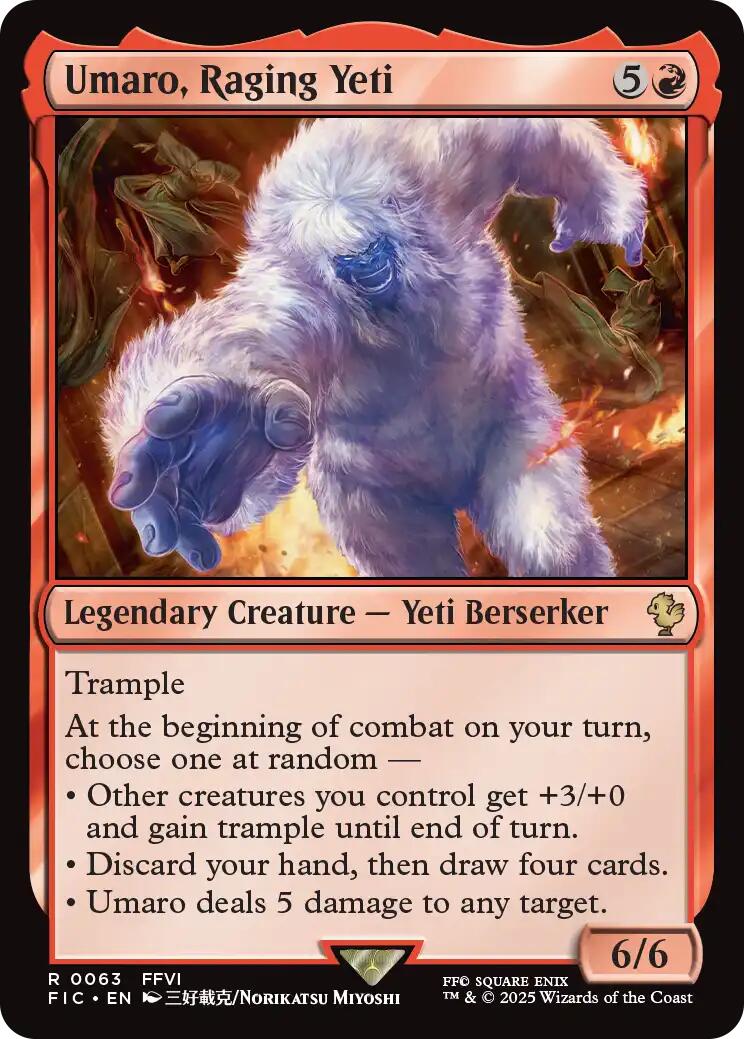 Umaro, Raging Yeti (Surge Foil) [FINAL FANTASY Commander] | Shuffle n Cut Hobbies & Games