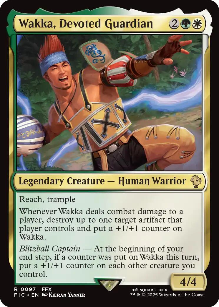 Wakka, Devoted Guardian (Surge Foil) [FINAL FANTASY Commander] | Shuffle n Cut Hobbies & Games