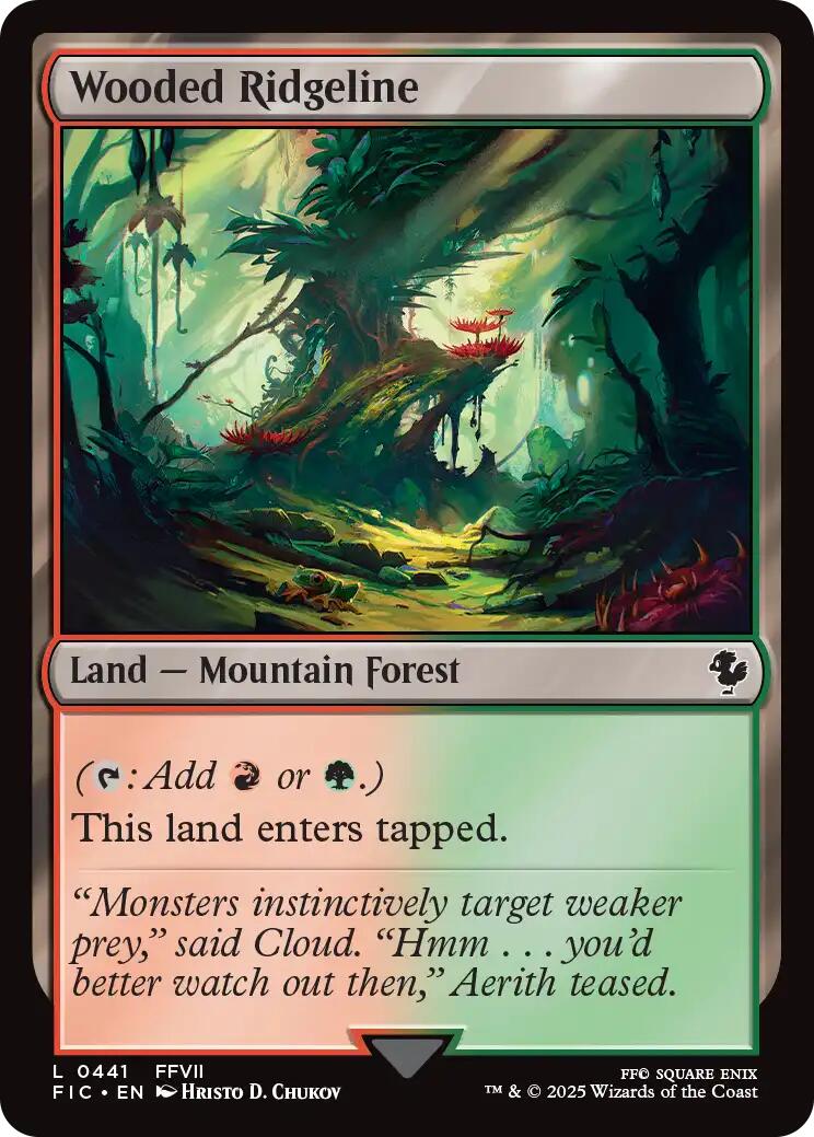 Wooded Ridgeline (Surge Foil) [FINAL FANTASY Commander] | Shuffle n Cut Hobbies & Games