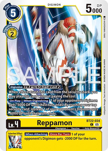 Reppamon [BT22-034] [Cyber Eden] | Shuffle n Cut Hobbies & Games