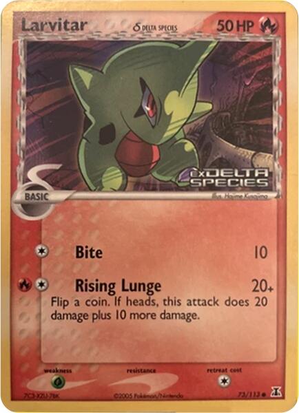 Larvitar (73/113) (Delta Species) (Stamped) [Miscellaneous Cards] | Shuffle n Cut Hobbies & Games