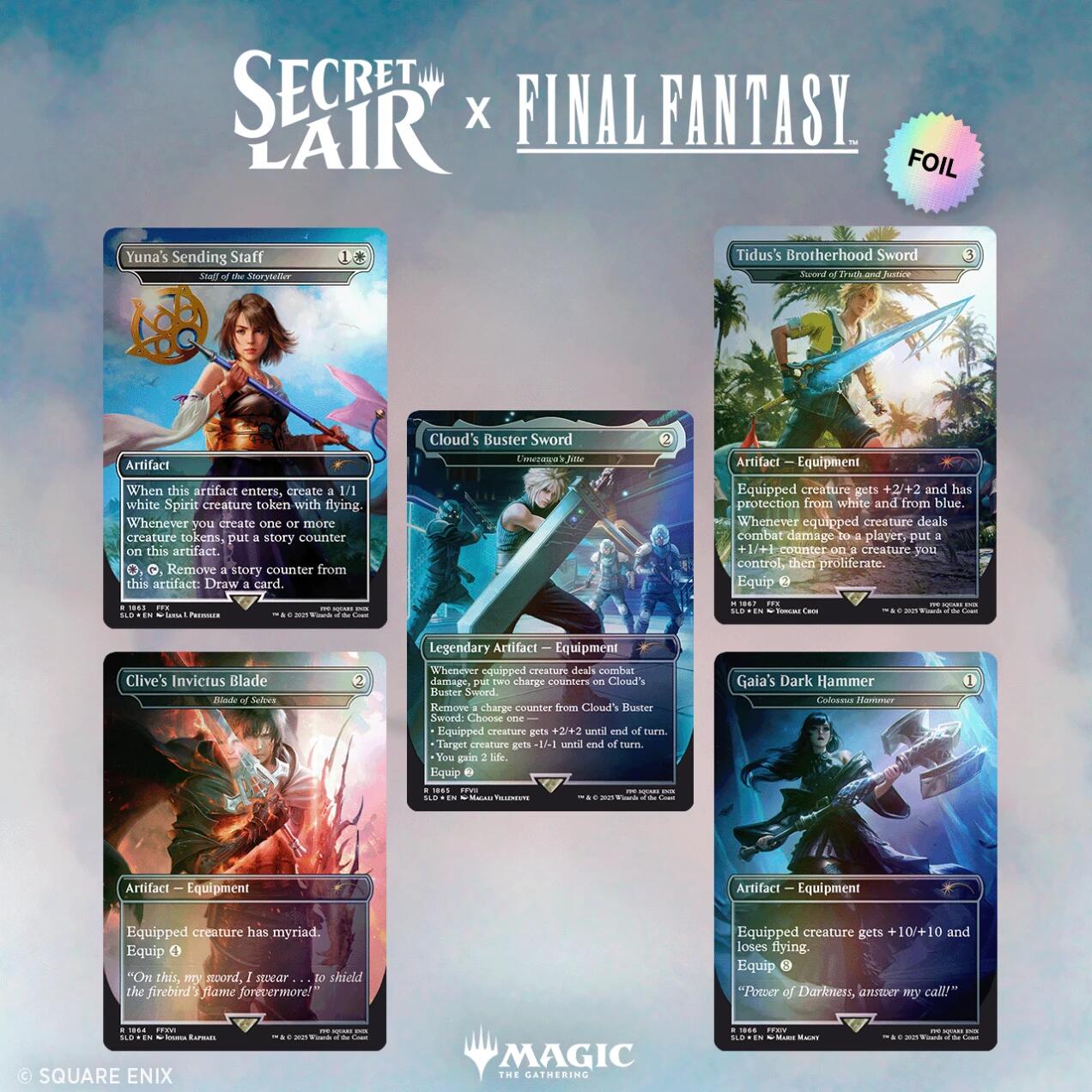 Secret Lair x FINAL FANTASY (Weapons - Rainbow Foil Edition) | Shuffle n Cut Hobbies & Games