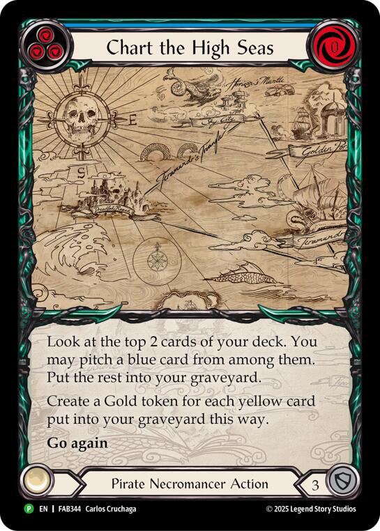 Chart the High Seas [FAB344] (Promo)  Rainbow Foil | Shuffle n Cut Hobbies & Games