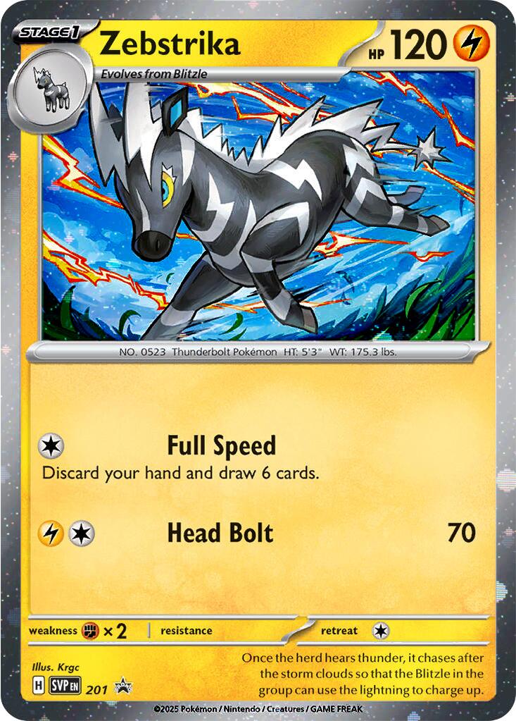 Zebstrika (201) (Cosmos Holo) [Scarlet & Violet: Black Star Promos] | Shuffle n Cut Hobbies & Games
