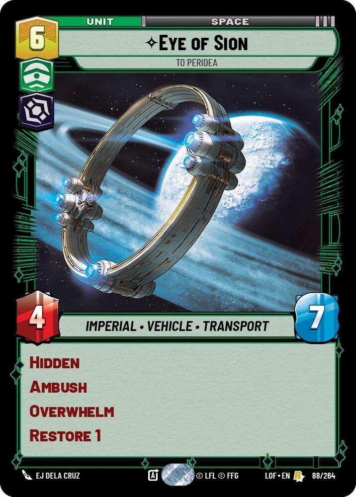 Eye of Sion - To Peridea (88/264) (88/264) [Legends of the Force] | Shuffle n Cut Hobbies & Games