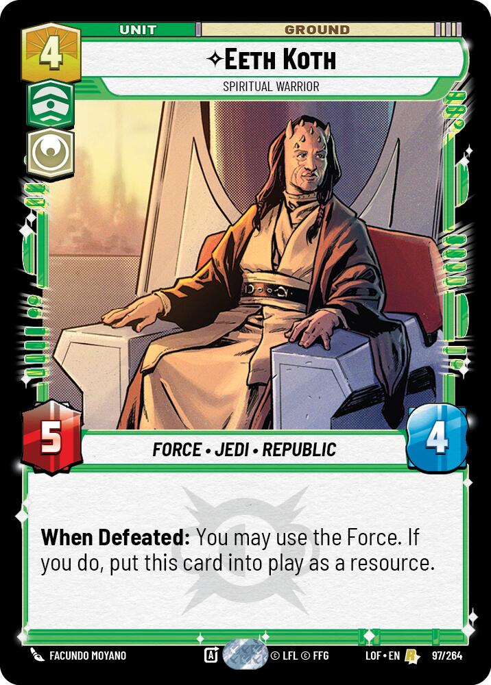 Eeth Koth - Spiritual Warrior (97/264) (97/264) [Legends of the Force] | Shuffle n Cut Hobbies & Games