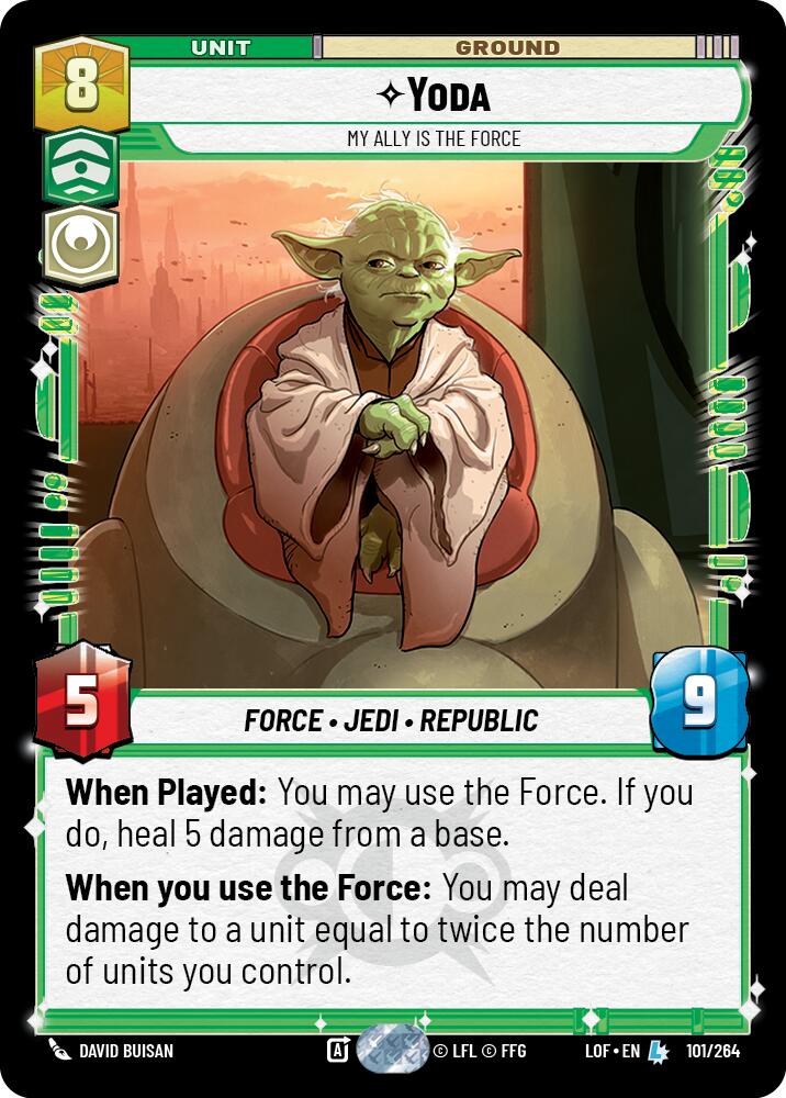 Yoda - My Ally is the Force (101/264) (101/264) [Legends of the Force] | Shuffle n Cut Hobbies & Games