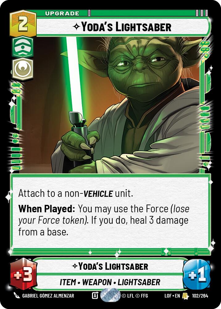 Yoda's Lightsaber (102/264) (102/264) [Legends of the Force] | Shuffle n Cut Hobbies & Games
