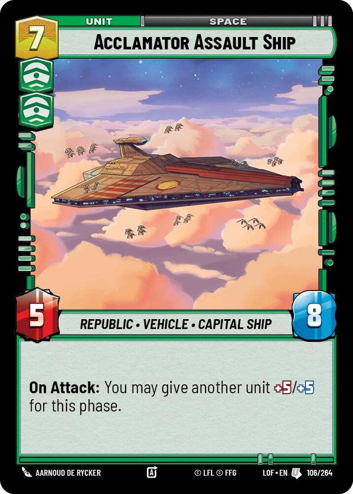 Acclamator Assault Ship (106/264) (106/264) [Legends of the Force] | Shuffle n Cut Hobbies & Games