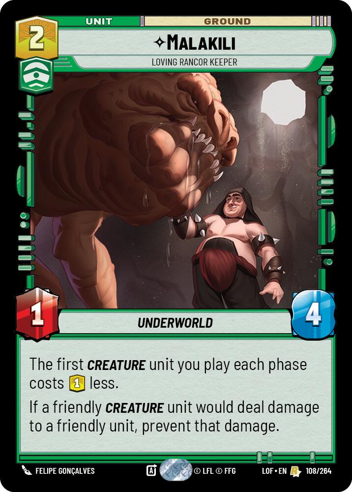 Malakili - Loving Rancor Keeper (108/264) (108/264) [Legends of the Force] | Shuffle n Cut Hobbies & Games