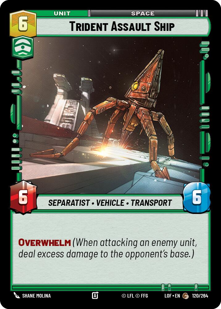 Trident Assault Ship (120/264) (120/264) [Legends of the Force] | Shuffle n Cut Hobbies & Games