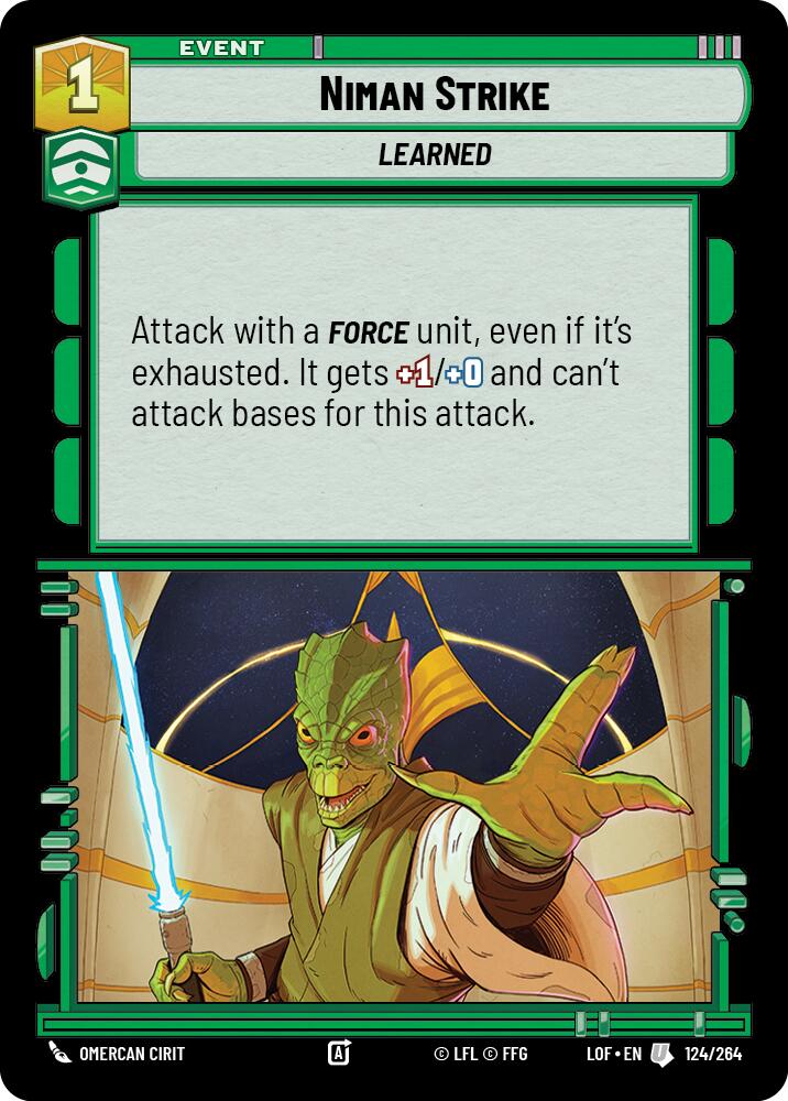Niman Strike (124/264) (124/264) [Legends of the Force] | Shuffle n Cut Hobbies & Games