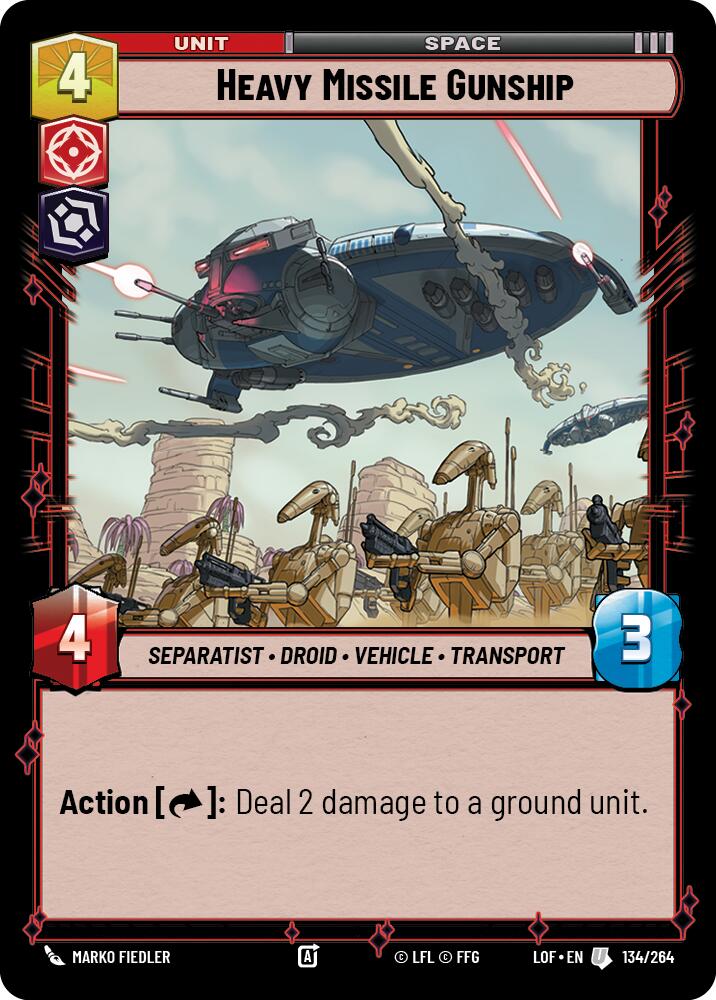 Heavy Missile Gunship (134/264) (134/264) [Legends of the Force] | Shuffle n Cut Hobbies & Games