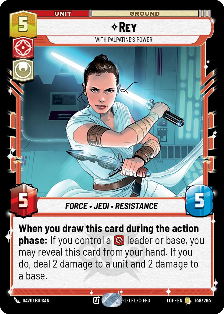 Rey - With Palpatine's Power (148/264) (148/264) [Legends of the Force] | Shuffle n Cut Hobbies & Games