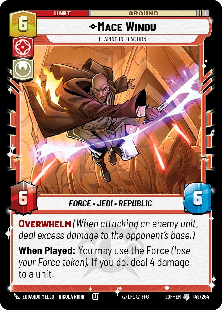 Mace Windu - Leaping into Action (149/264) (149/264) [Legends of the Force] | Shuffle n Cut Hobbies & Games