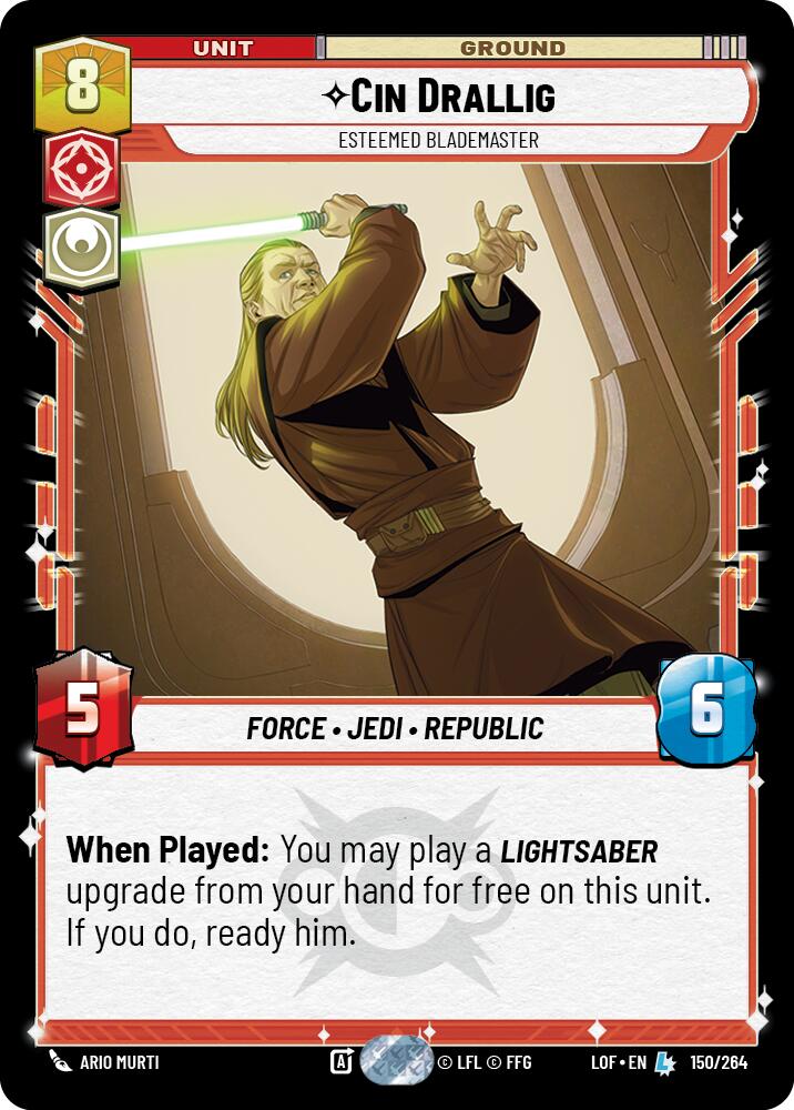 Cin Drallig - Esteemed Blademaster (150/264) (150/264) [Legends of the Force] | Shuffle n Cut Hobbies & Games