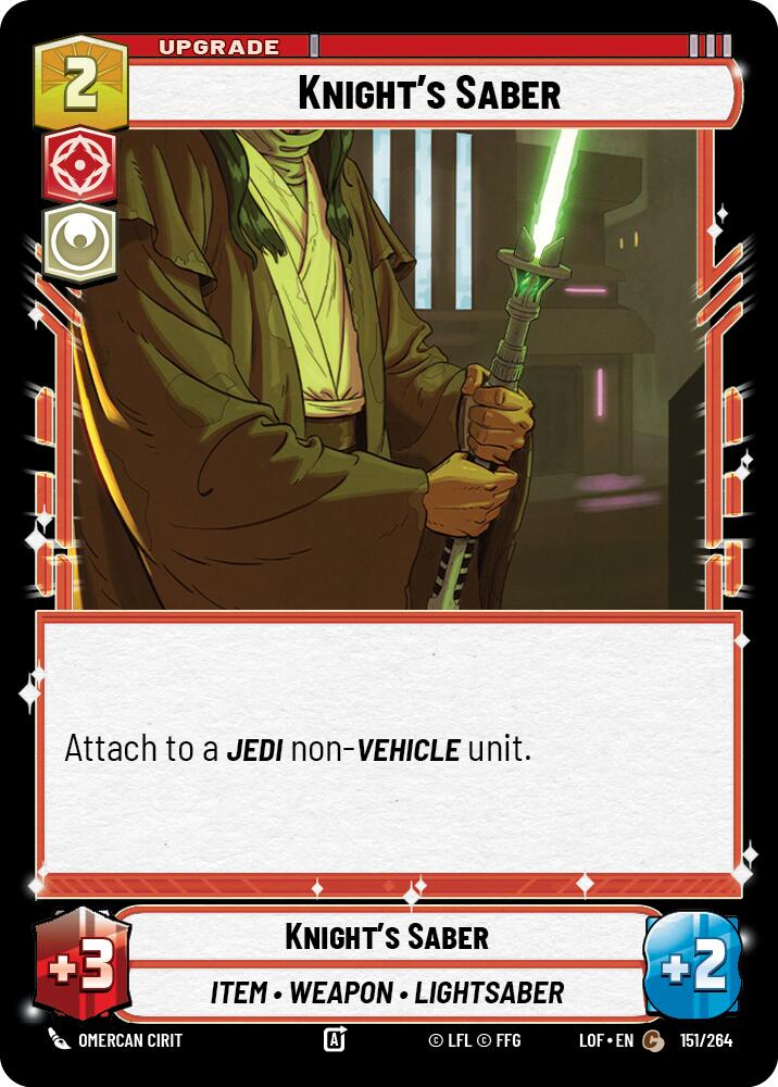 Knight's Saber (151/264) (151/264) [Legends of the Force] | Shuffle n Cut Hobbies & Games