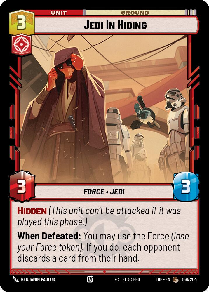 Jedi In Hiding (159/264) (159/264) [Legends of the Force] | Shuffle n Cut Hobbies & Games