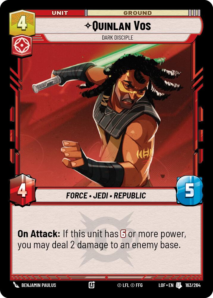Quinlan Vos - Dark Disciple (163/264) (163/264) [Legends of the Force] | Shuffle n Cut Hobbies & Games