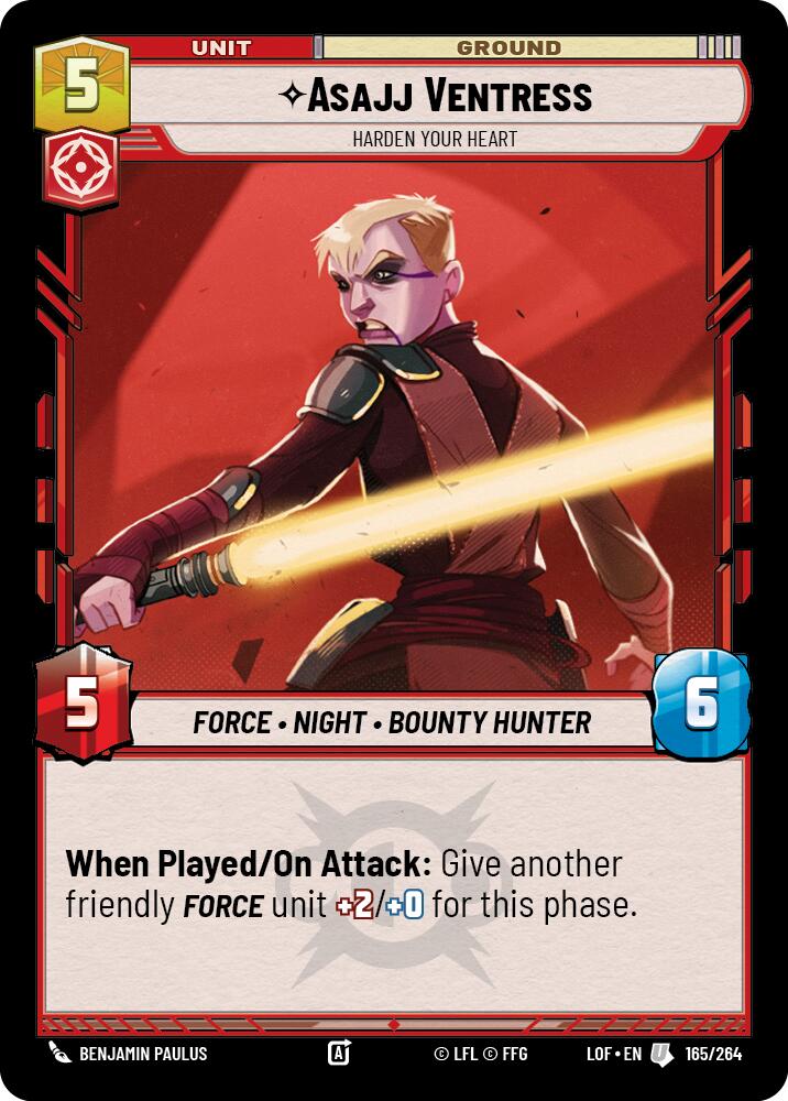 Asajj Ventress - Harden Your Heart (165/264) (165/264) [Legends of the Force] | Shuffle n Cut Hobbies & Games