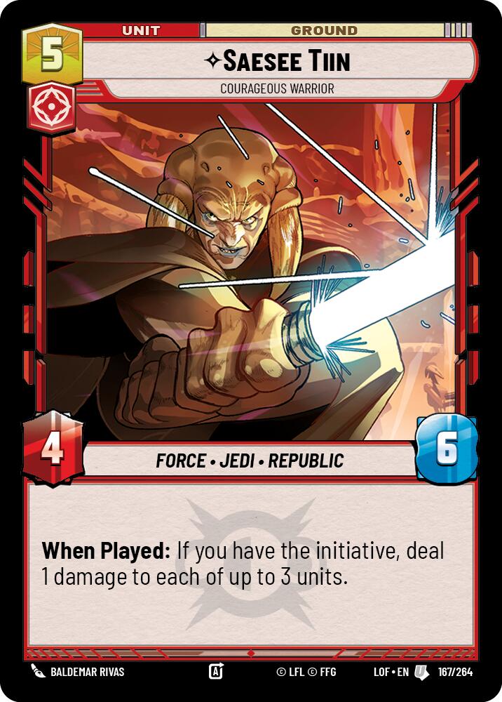 Saesee Tiin - Courageous Warrior (167/264) (167/264) [Legends of the Force] | Shuffle n Cut Hobbies & Games