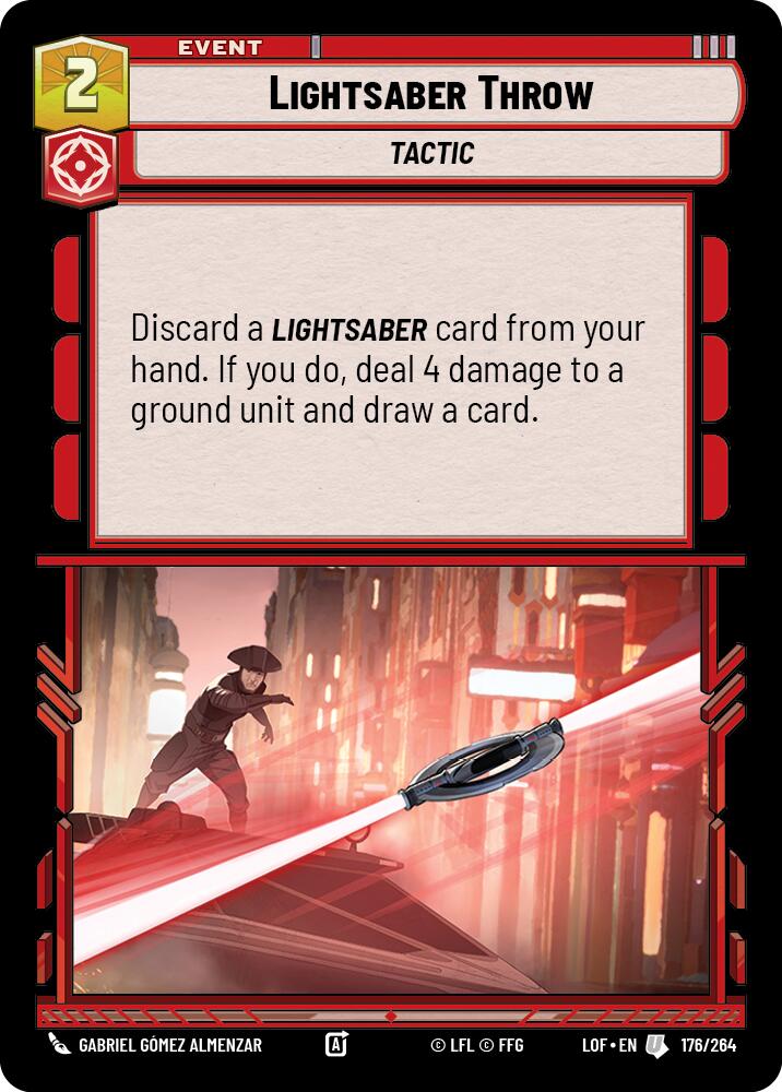 Lightsaber Throw (176/264) (176/264) [Legends of the Force] | Shuffle n Cut Hobbies & Games