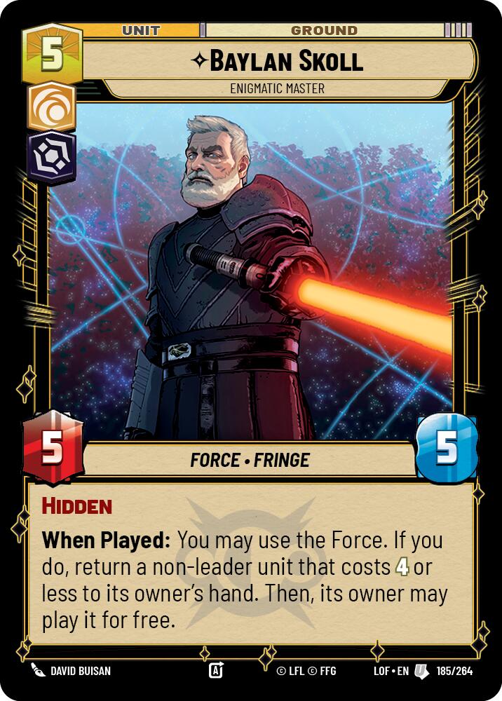 Baylan Skoll - Enigmatic Master (185/264) (185/264) [Legends of the Force] | Shuffle n Cut Hobbies & Games