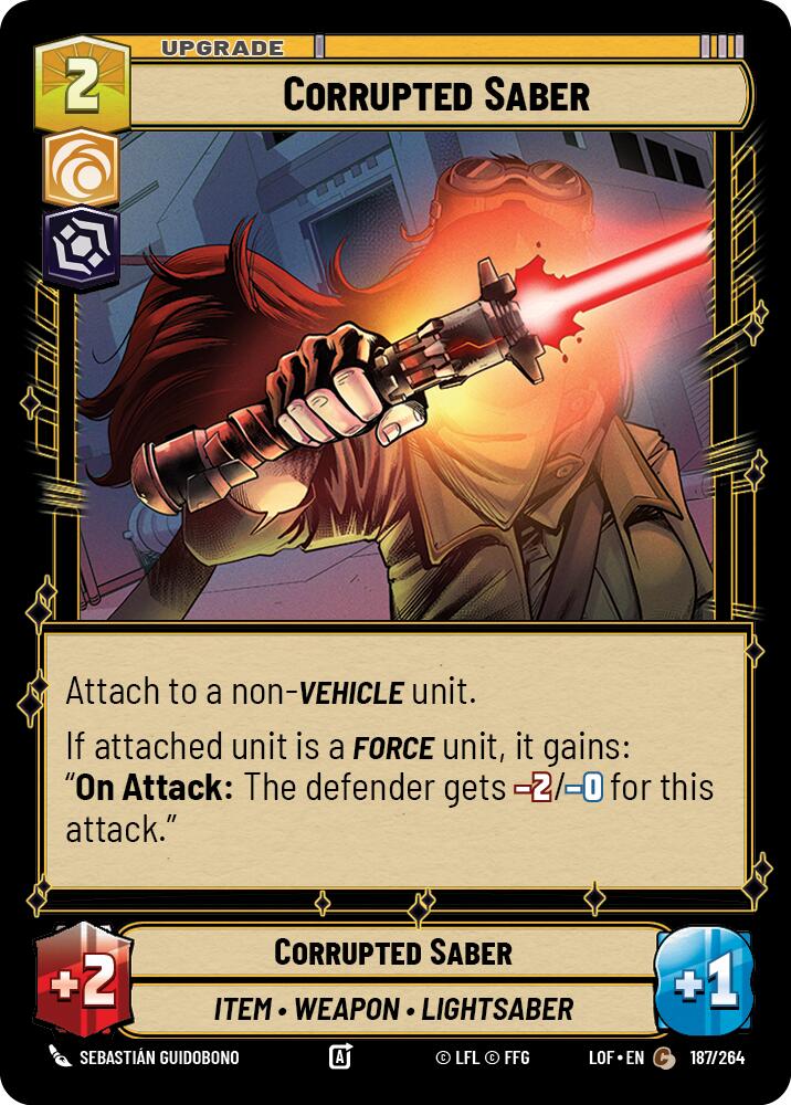 Corrupted Saber (187/264) (187/264) [Legends of the Force] | Shuffle n Cut Hobbies & Games