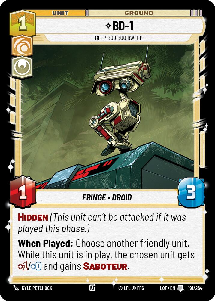 BD-1 - Beep Boo Boo Bweep (191/264) (191/264) [Legends of the Force] | Shuffle n Cut Hobbies & Games