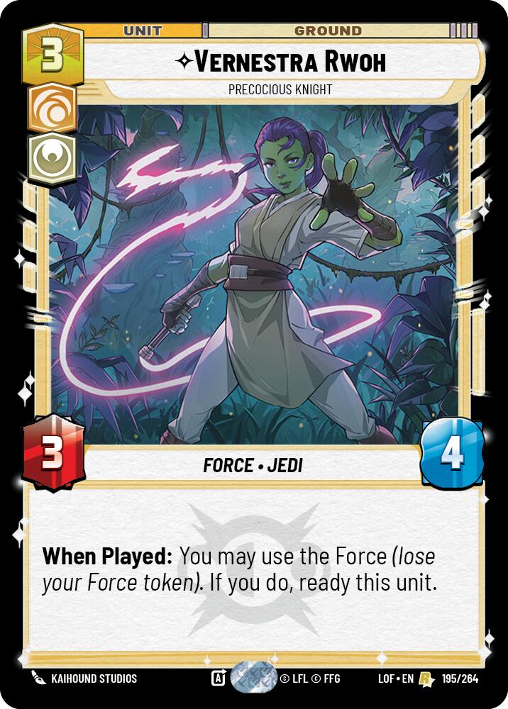 Vernestra Rwoh - Precocious Knight (195/264) (195/264) [Legends of the Force] | Shuffle n Cut Hobbies & Games