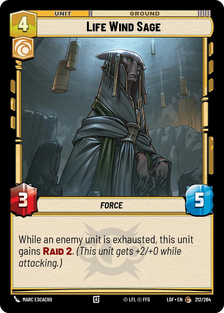 Life Wind Sage (212/264) (212/264) [Legends of the Force] | Shuffle n Cut Hobbies & Games
