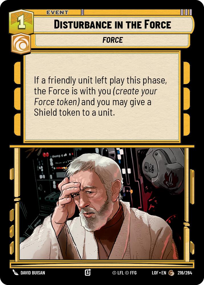 Disturbance in the Force (216/264) (216/264) [Legends of the Force] | Shuffle n Cut Hobbies & Games
